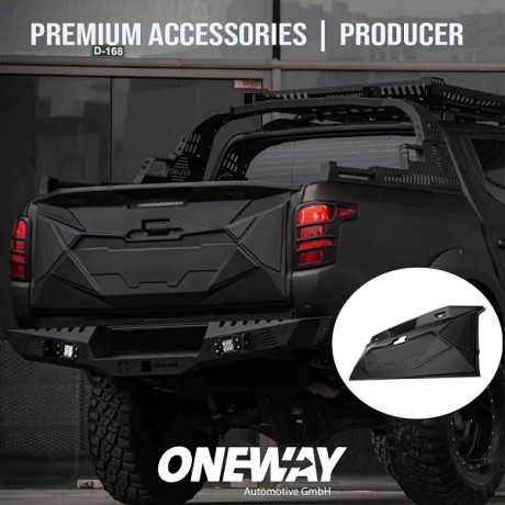 Προστατευτικό κάλυμμα πόρτας πορτμπαγκάζ της Oneway Automotive για MITSUBISHI L200 Triton Series 5/6 2015+, FIAT Fullback 2015-2019 (TC07.005)